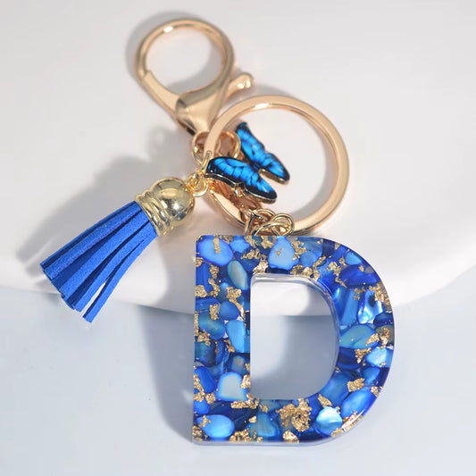Butterfly Letter Keyring – Cute Bag Charm for Girls