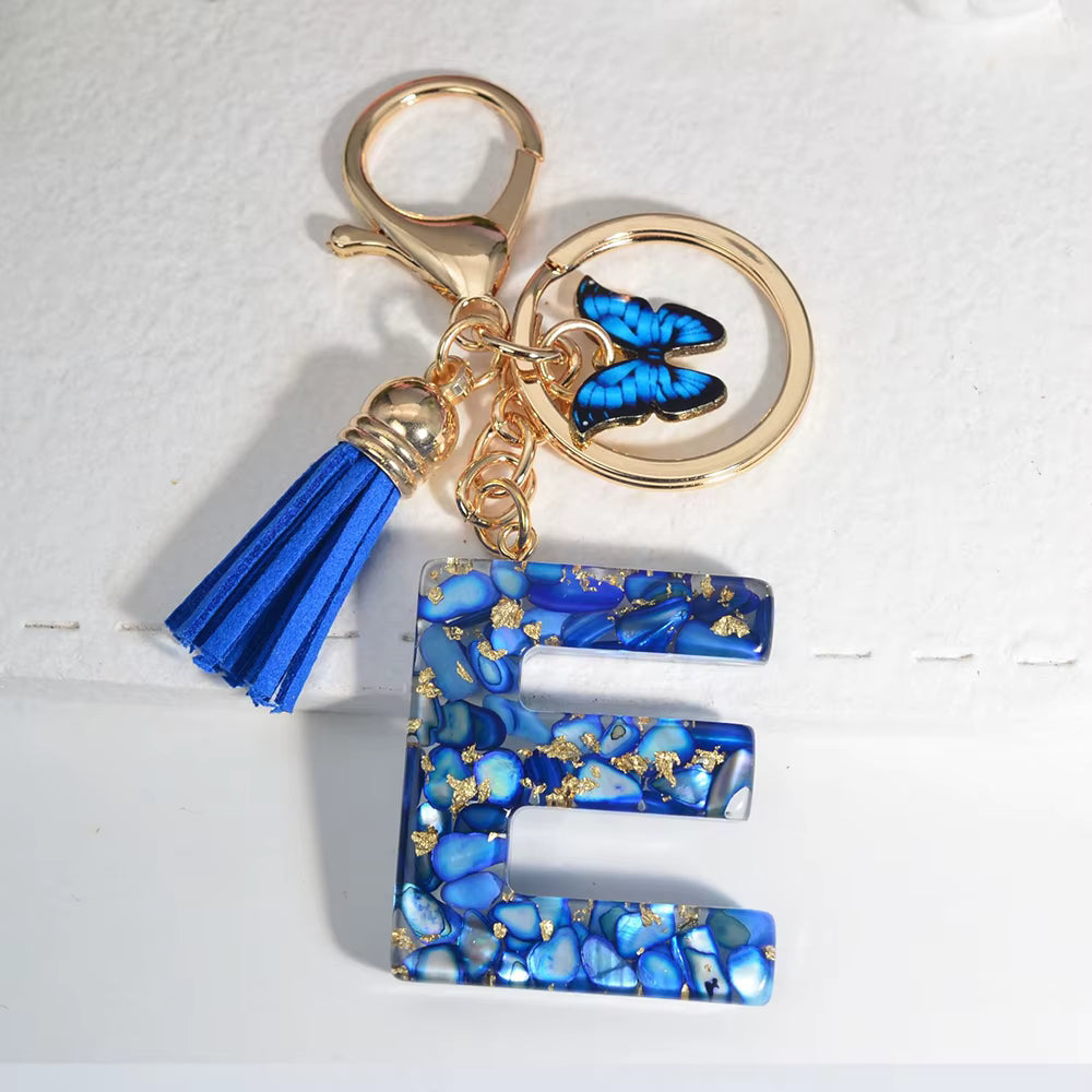 Butterfly Letter Keyring – Cute Bag Charm for Girls