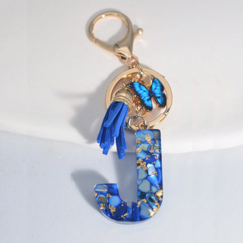 Butterfly Letter Keyring – Cute Bag Charm for Girls