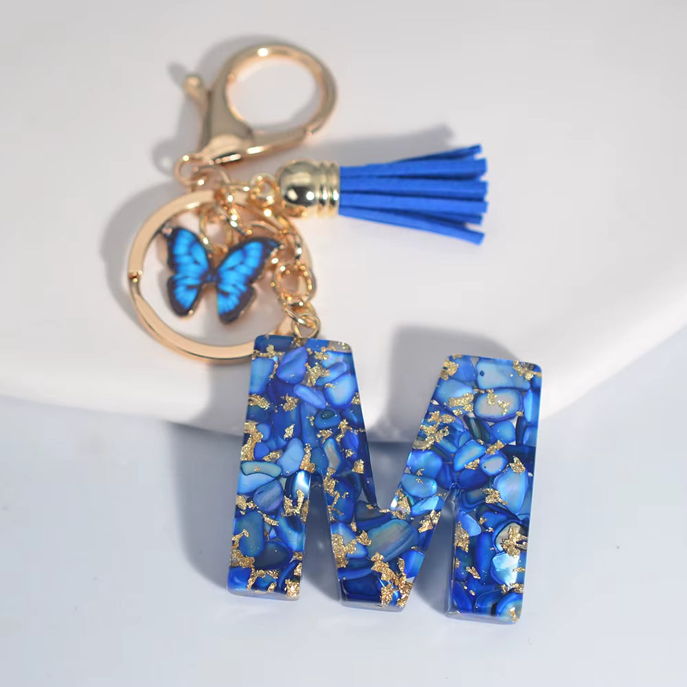 Butterfly Letter Keyring – Cute Bag Charm for Girls