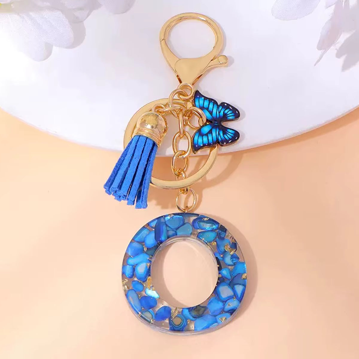 Butterfly Letter Keyring – Cute Bag Charm for Girls