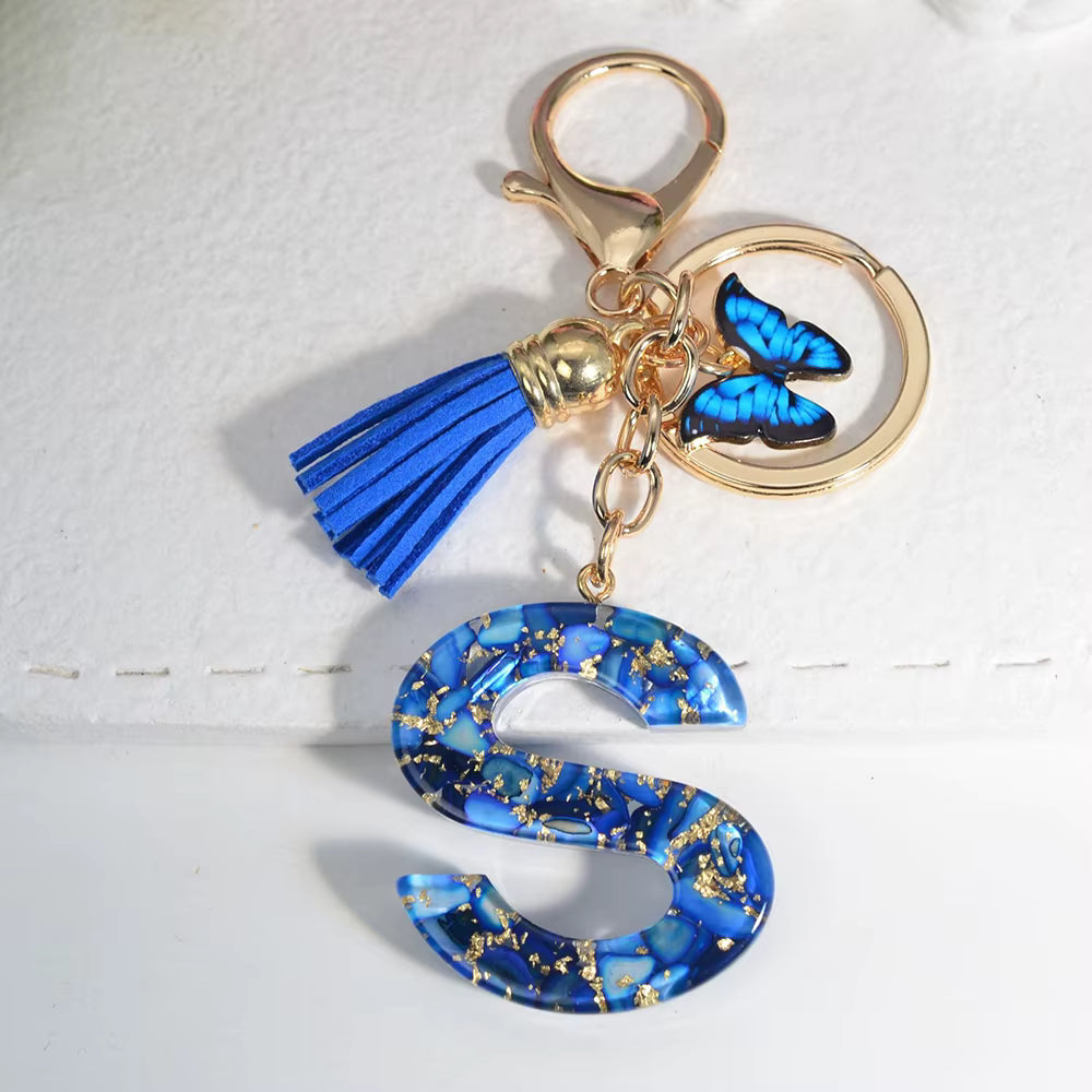 Butterfly Letter Keyring – Cute Bag Charm for Girls